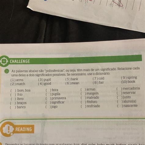 Palavras Polissemicas Em Ingles