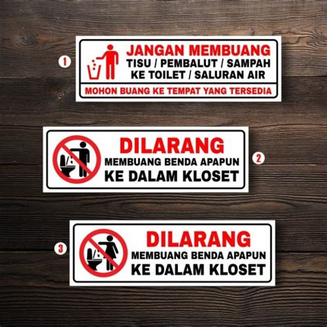 Jual Sign Tanda Tulisan Stiker Kloset Kamar Mandi Toilet Kota Surabaya Piramida Advertising