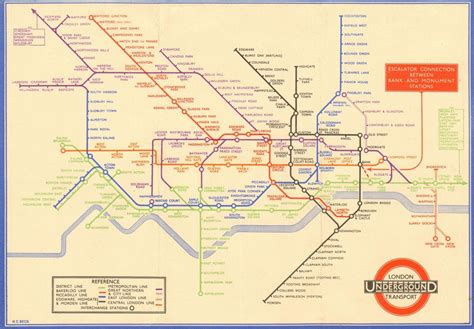 London Underground Tube Map Plan Diagram Harry Beck September