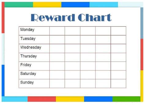 Free Editable Reward Chart Template