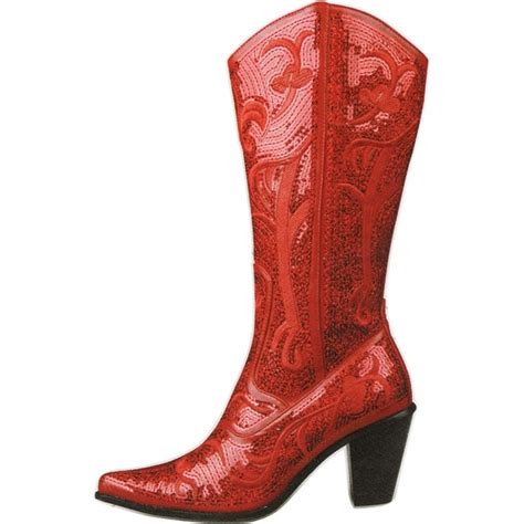 Red Ladies Cowboy Boot With Iridescent Red Sequins Wedding Boots