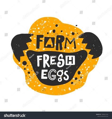 Farm Fresh Eggs Banner Template Cracked Stock Vector Royalty Free