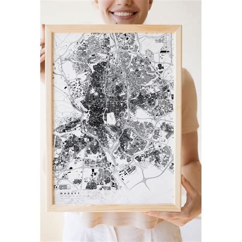 Plakat z mapą Madrytu Mapy miast od Goorska