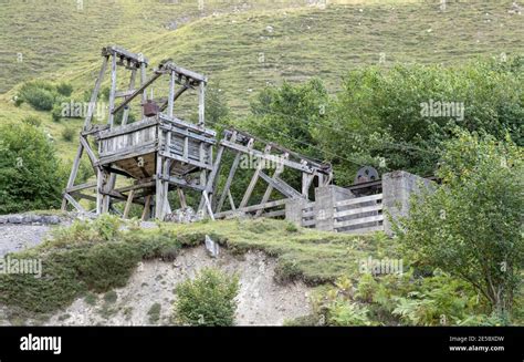 Old Mine Structure On The Mountain Stock Photo Alamy