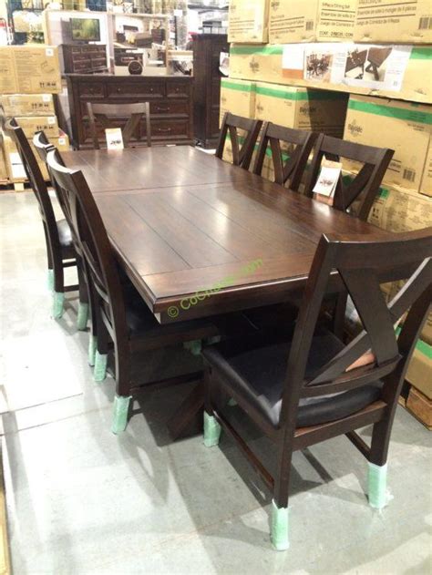 Looking for a dining set that doesn't hold an open flame? Bayside Furnishings 9PC Dining Set, Model# 0078-A ...
