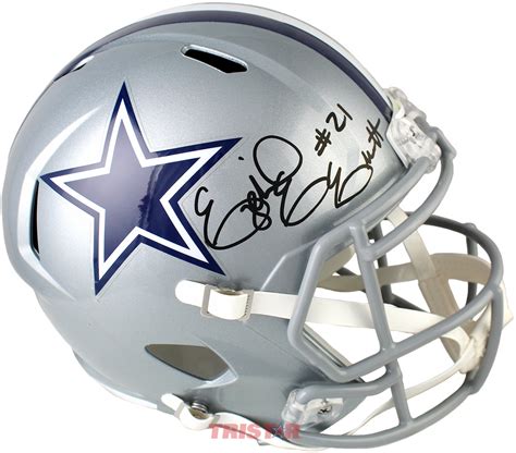 Ezekiel Elliott Autographed Dallas Cowboys Full Size Replica Speed Helmet