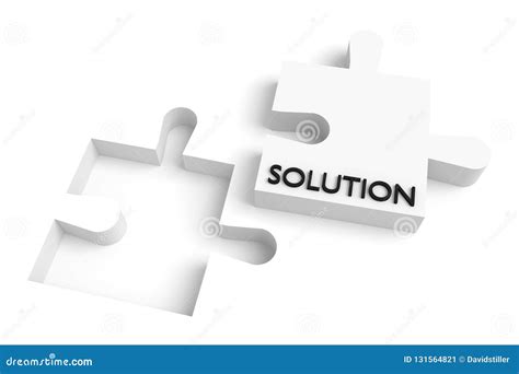 Missing Puzzle Piece Solution White Stock Illustration Illustration