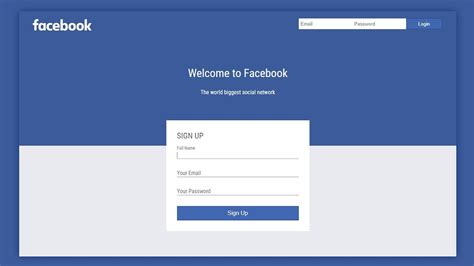 Facebook Welcome Page Designs