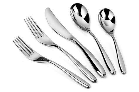Nambe Bend Stainless Steel Flatware Set, 45 Piece | Cutlery and More