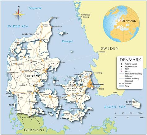 Dinamarca Mapa Mapa Sobre A Dinamarca Norte Da Europa Europa