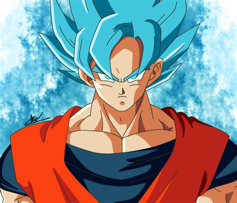 Son Goku Super Saiyan Fase Dios By Art Andria On Deviantart