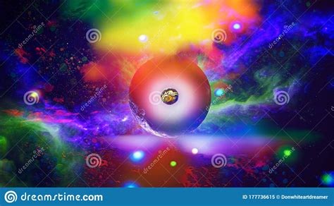 Fantasy Outer Space Astral Dream Vision Stock Illustration