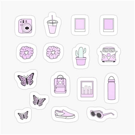 Vsco And Aesthetic Purple Sticker Pack Sticker By Pastel Paletted In