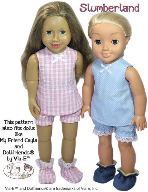 Doll Tag Clothing Slumberland Doll Clothes Pattern For Journey Girls