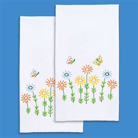 Field Of Flowers Decorative Hand Towels Jack Dempsey Needle Art
