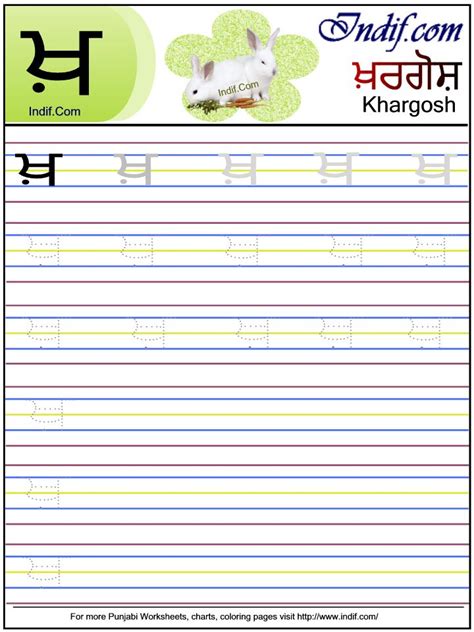 punjabi alphabet worksheet