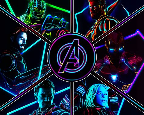 16 Neon Wallpaper Avengers Background