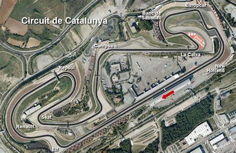 Barcelona F1 Circuit Map