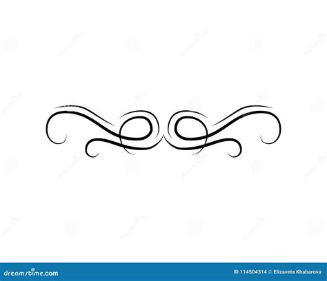 Scroll Decorative Element Swirl Curl Filigree Wedding Invitation
