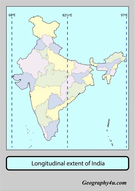 India Map With Latitude And Longitude Lines