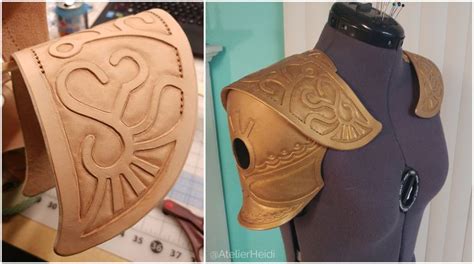 How To Make Zeldas Pauldrons Out Of Leather Pauldron Zelda Cosplay