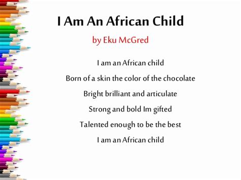 I Am An African Child Poem Philippin News Collections