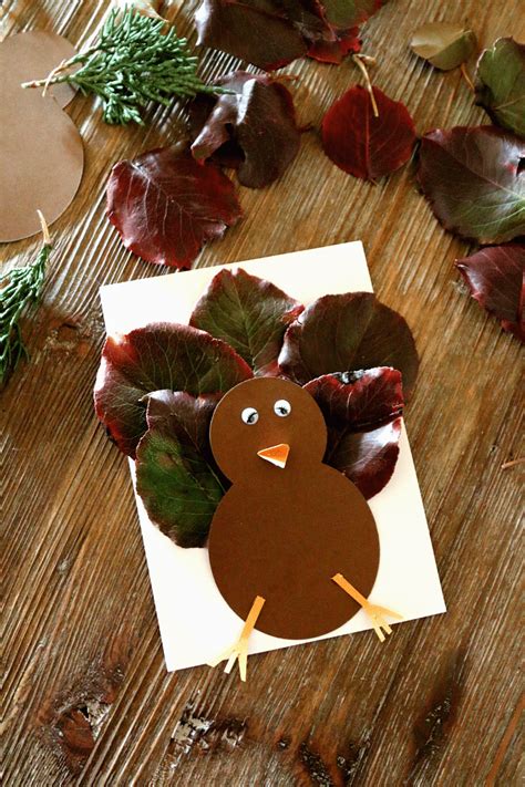 Fall Leaf Turkey Craft For Kids And Cards