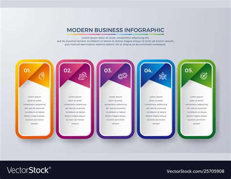 Infographic Design With 5 Step Royalty Free Vector Image