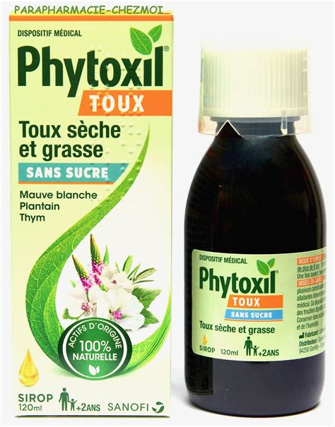 PHYTOXIL SIROP TOUX SÈCHE ET GRASSE SANS SUCRE Parapharmacie Chez moi