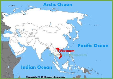 Vietnam Location On The Asia Map Ontheworldmap Com