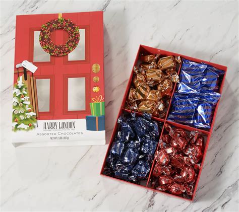 Harry London 2-lb Assorted Chocolate Holiday Door Box - QVC.com