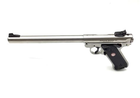 Ruger Mark Iv Target 22 Lr Semi Auto Pistol 10 Barrel Satin Stainless