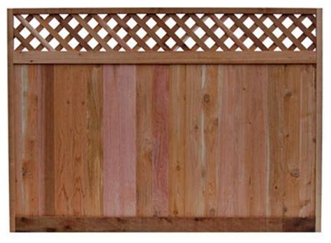 6 X 8ft Western Red Cedar Lattice Top Fence Panel