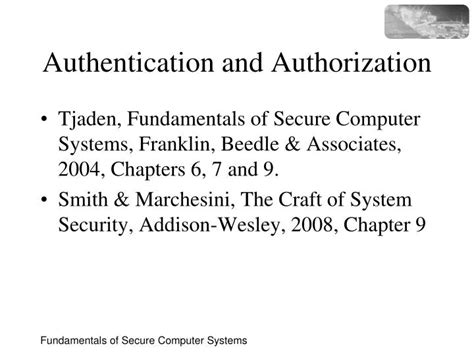 PPT Authentication And Authorization PowerPoint Presentation Free