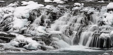 Sacred Dancing Cascades Waterfall Winter Snow Ice Flowing Water
