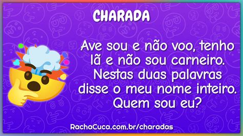 Ave Sou E Não Voo Tenho Lã E Não Sou Carneiro Nestas Duas Palavras