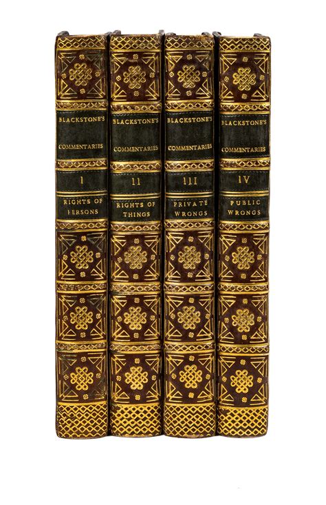 Commentaries On The Laws Of England 1st London Edition 1774 4 Vols Sir William Blackstone