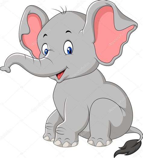 Sesión De Dibujos Animados Lindo Bebé Elefante Elefante De Desenho Animado Imagem De Elefante