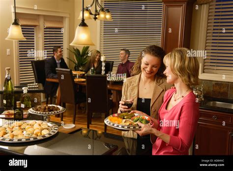 Entertaining Guests At Home Hi Res Stock Photography And Images Alamy