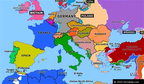 Treaty Of Trianon Historical Atlas Of Europe 4 June 1920 Omniatlas