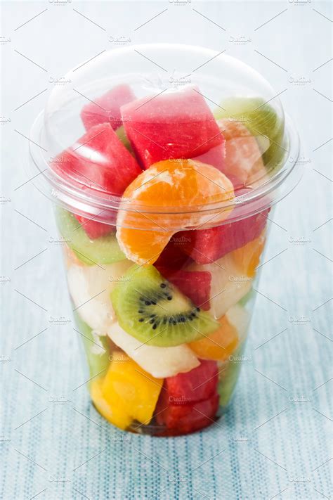 Fresh Cut Fruit In A Plastic Cup High Quality Food Images ~ Creative