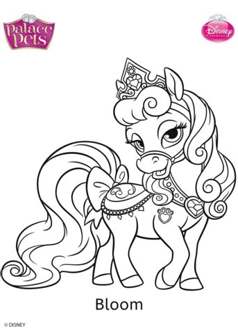 The disney princess palace pets are just so cute. Palace Pets Bloom coloring page | Free Printable Coloring ...