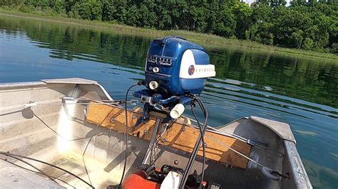 1958 Evinrude Fastwin 18hp Outboard Motor Lake Test Youtube