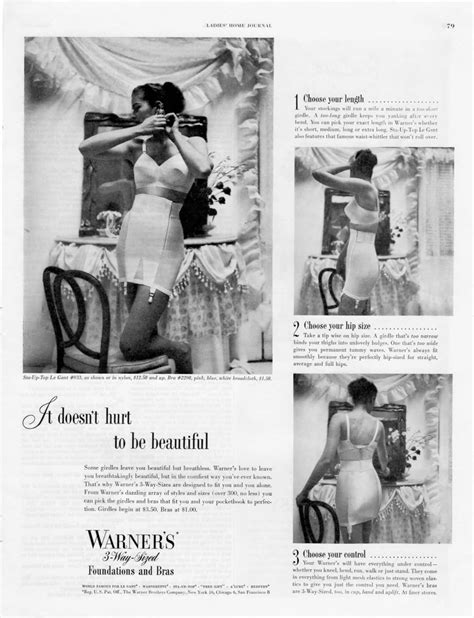 Original Vintage Lingerie Advertising For 1949 Warner S Etsy