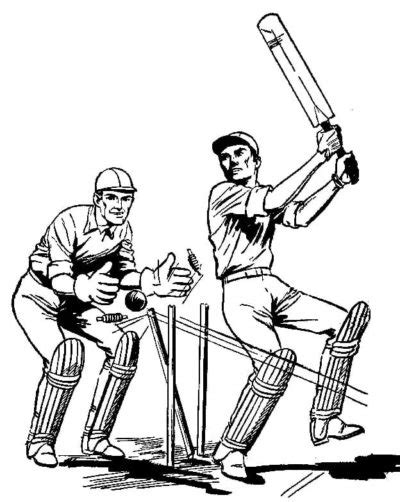 Cricket Game Coloring Pages