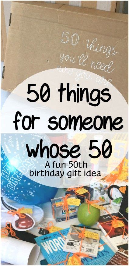 Fun 50th Birthday T 50 Things For Someone Who Is 50 50th Birthday