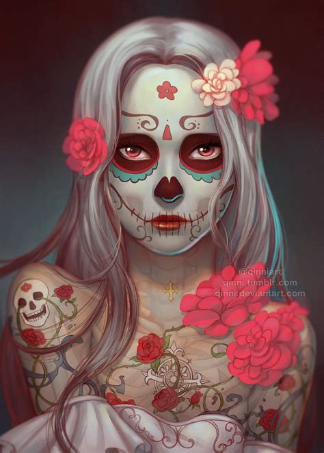 250 x 250 mm edition size: Dia de los Muertos by Qinni on DeviantArt