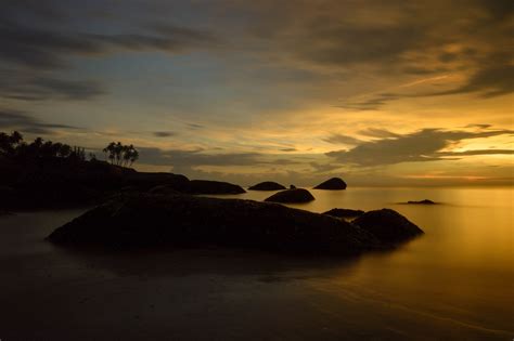 1136438 Landscape Sunset Sea Nature Reflection