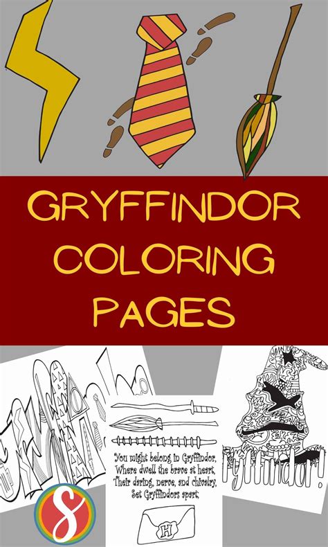 Free Gryffindor Coloring Pages — Stevie Doodles