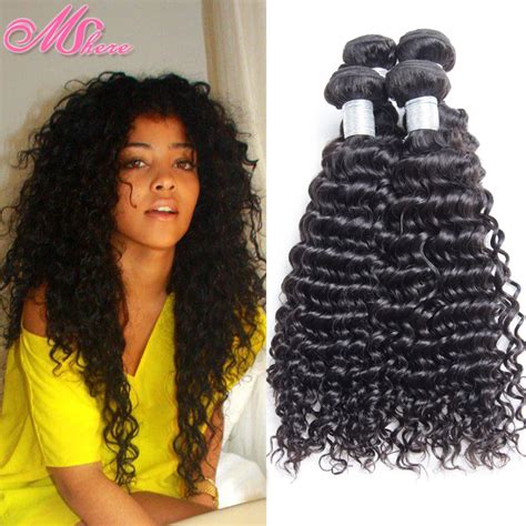 Ms Here 7a Indian Curly Virgin Hair Deep Wave Unprocessed Human Hair Indian Deep Curly Raw